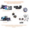 USAMS 2pcs 3.5mm Headphone Y Splitter 1 Male to 2 Female Audio Jacks for Media Players and Audio Devices 