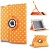 360 rotating 9.7" Colorful Patent PU leather case for Apple Ipad2  Orange