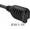 DTECH 6ft Extension Power Cord NEMA 5-15P to NEMA 5-15R 3 Prong Power Cable AC Power Cord, UL Listed, 16AWG