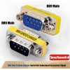 DTECH 6-Pack 9Pin RS232 Serial Cable DB9 Male to Male/Female to Female Mini Gender Changer Adapter Coupler Connector