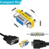 DTECH 6-Pack 9Pin RS232 Serial Cable DB9 Male to Male/Female to Female Mini Gender Changer Adapter Coupler Connector