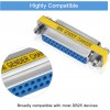 DTECH 2 Pack Gender Changers 25 Pin Female to Female Adapter DB25 Coupler, Data Transfer and Device Connection for RS232 Serial Cables DTECH 2 Pack Gender Changers 25 Pin Female to Female Adapter DB25 Coupler, Data Transfer and Device Connection for RS232 Serial Cables