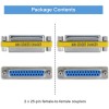 DTECH 2 Pack Gender Changers 25 Pin Female to Female Adapter DB25 Coupler, Data Transfer and Device Connection for RS232 Serial Cables DTECH 2 Pack Gender Changers 25 Pin Female to Female Adapter DB25 Coupler, Data Transfer and Device Connection for RS232 Serial Cables