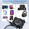 USAMS  Headphone Splitter, Nylon-Braided 3.5mm Audio Stereo Splitter, Male to 3 Female Ports for Tablet, Laptop, PC, Earphone, MP3 Player