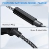 USAMS  Headphone Splitter, Nylon-Braided 3.5mm Audio Stereo Splitter, Male to 3 Female Ports for Tablet, Laptop, PC, Earphone, MP3 Player