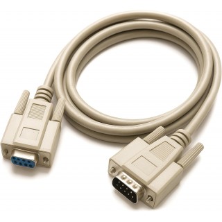 DTECH   DB9 Male to Female Extension Cable Double Shield, D-SUB 9 pin RS232/RS485 Serial Cable 9pin 232 Serial Cable-Black -6ft