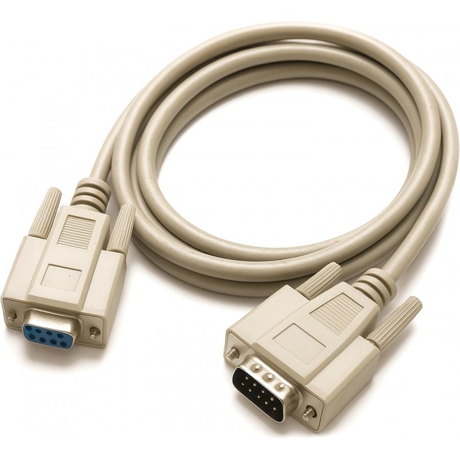 DTECH   DB9 Male to Female Extension Cable Double Shield, D-SUB 9 pin RS232/RS485 Serial Cable 9pin 232 Serial Cable-Black -6ft