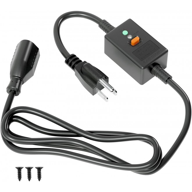 DTECH with Male and Female Connectors, 3 Prong 3-Wire 6FT Extension Cord, 125 V 15 A Leakage Protector, Indoor/Outdoor Use, Protector for Computer, Water Heater, Air Conditioner, Washing Machine DTECH with Male and Female Connectors, 3 Prong 3-Wire 6FT Extension Cord, 125 V 15 A Leakage Protector, Indoor/Outdoor Use, Protector for Computer, Water Heater, Air Conditioner, Washing Machine