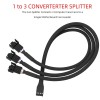DTECH  3 Way 4 Pin PWM Fan Splitter Cable, 12 inch PC Fan Extension Cable 1 to 3 Fan Splitter Converter [Sleeved Braided] for Computer