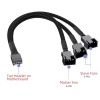 DTECH  3 Way 4 Pin PWM Fan Splitter Cable, 12 inch PC Fan Extension Cable 1 to 3 Fan Splitter Converter [Sleeved Braided] for Computer