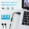 USAMS USB to 3.5mm Jack Audio Adapter,External Sound Card USB-A to Audio Jack Adapter with Aux Stereo Converter Compatible with Headset,PC Windows,Laptop