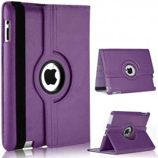 360 rotating 9.7" Colorful Patent PU leather case for Apple Ipad2  Blue