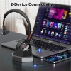 USAMS Bluetooth Headset with Microphone Noise Cacenling,  Wireless Headset with Mic & Mute Button, 40 Hrs Working Time, Bluetooth Headset