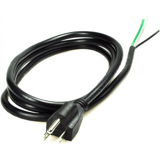 DTECH 6ft 16 Gauge 3 Prong Heavy Duty Replacement Power Supply Cord Cable 110V 115V 120V Pigtail for Universal AC Appliance, NEMA 5-15 Plug US SJT 16AWG (12A) DTECH 6ft 16 Gauge 3 Prong Heavy Duty Replacement Power Supply Cord Cable 110V 115V 120V Pigtail for Universal AC Appliance, NEMA 5-15 Plug US SJT 16AWG (12A)