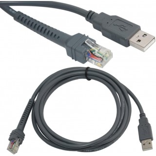 1 X USB A Male to RJ45 Cable 7ft 2M for Symbol Barcode Scanner