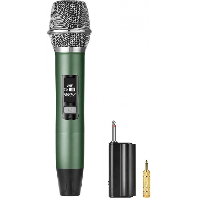 PESKI Wireless Microphones, Wireless Microphone with One-to-One Chip Connection, 40H Rechargeable Battery, 200FT Range, Plug and Play, Ergonomic Design,Less Latency Microphone for Singing, Speech, Party PESKI Wireless Microphones, Wireless Microphone with One-to-One Chip Connection, 40H Rechargeable Battery, 200FT Range, Plug and Play, Ergonomic Design,Less Latency Microphone for Singing, Speech, Party